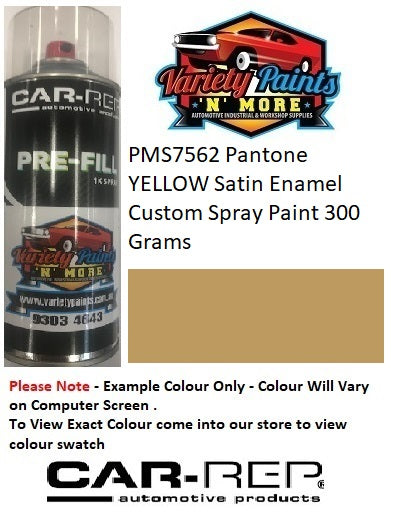 PMS7562 Pantone YELLOW Satin Enamel Custom Spray Paint 300 Grams