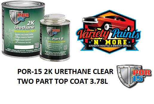 POR15 Glisten PC 2K Gloss Clear Coat 3.78 Litre Kit Polyurethane