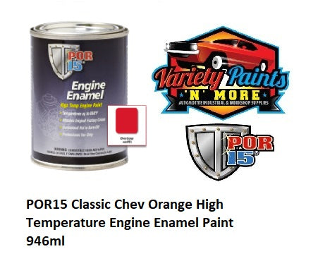 POR15 Classic Chev Orange High Temperature Engine Enamel Paint 946ml