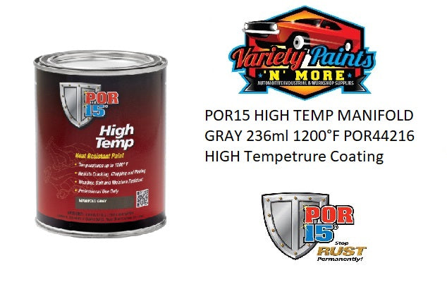 POR15 HIGH TEMP MANIFOLD GRAY 236ml 1200°F POR44216