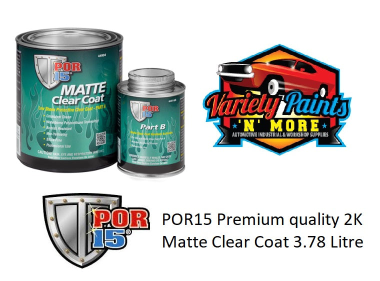 POR15 Premium quality 2K POR-15 Matte Clear Coat 3.78 Litre