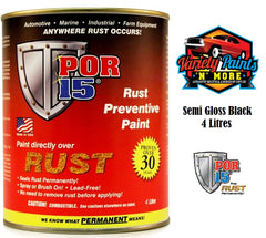 POR15 3.78 Litre Rust Preventative Paint Semi Gloss Black 