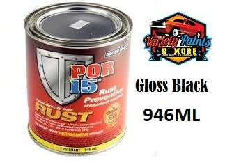 POR15 946ml Rust Preventative Paint Gloss Black