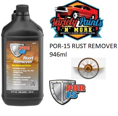 POR-15 40704 Rust Remover - 1 Quart (32 Oz) - Chemical Remover For Metal Preparation