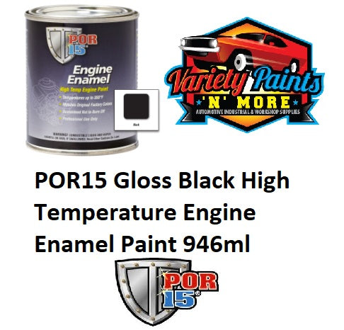 POR15 Gloss Black High Temperature Engine Enamel Paint 946ml