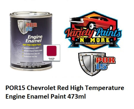 POR15 Chevrolet Red High Temperature Engine Enamel Paint 473ml