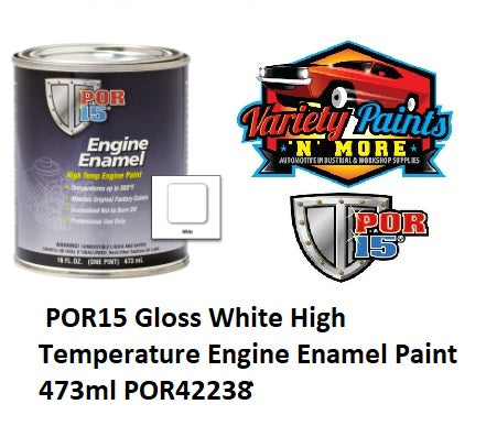 POR15 Gloss White High Temperature Engine Enamel Paint 473ml