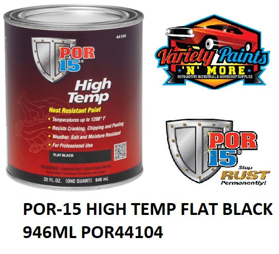 POR15 HIGH TEMP FLAT BLACK 946ML 44104