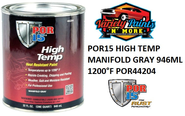 POR15 HIGH TEMP MANIFOLD GRAY 946ML 1200°F POR44204