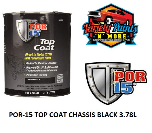 POR15 TOP COAT CHASSIS BLACK 3.78L