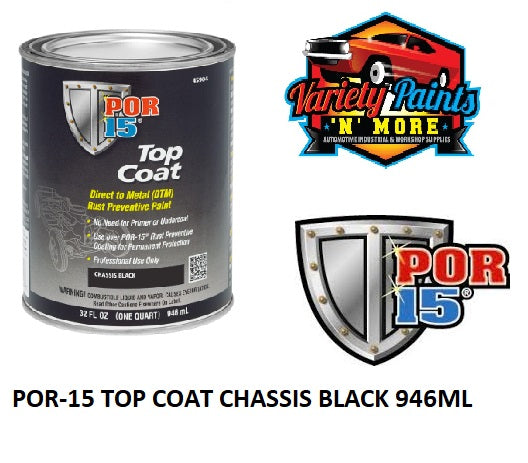 POR15 TOP COAT CHASSIS BLACK 946ML 45904