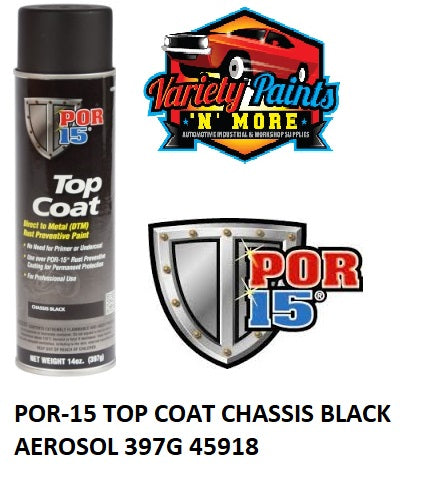 POR15 TOP COAT CHASSIS BLACK AEROSOL 397G 45918