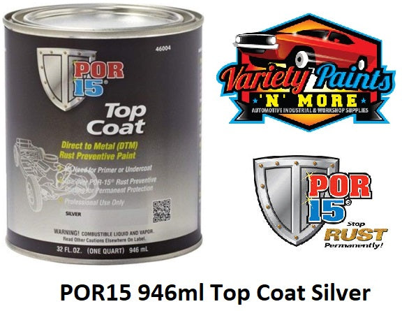 POR15 946ml Top Coat Silver