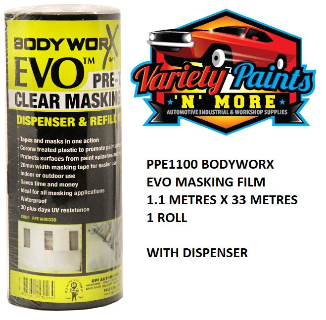 Bodyworx EVO Hand Mask Film: 1100mm x 33M + Dispenser