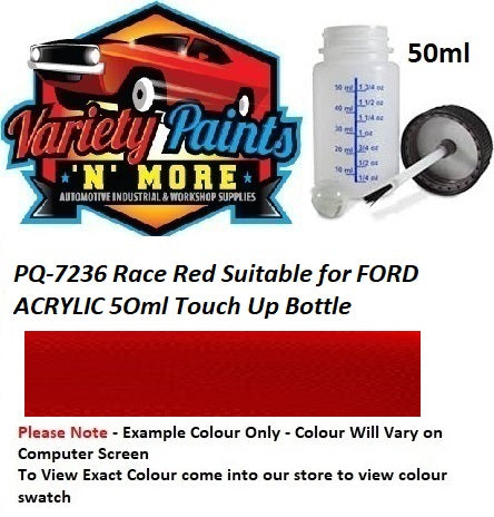 PQ-7236 Race Red Suitable for FORD ACRYLIC 5Oml Touch Up Bottle 