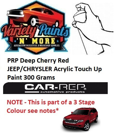 JRP/ PRP Deep Cherry Red JEEP/CHRYSLER Acrylic Touch Up Paint 300 Grams