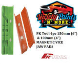 PK Tool 4pc 150mm (6”) & 100mm (4”) MAGNETIC VICE JAW PADS