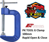PK TOOL G Clamp 100mm Rapid Open & Close