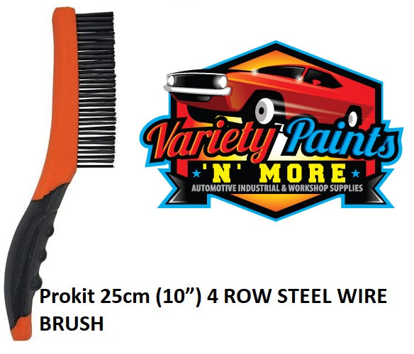 Prokit 25cm (10”) 4 ROW STEEL WIRE BRUSH