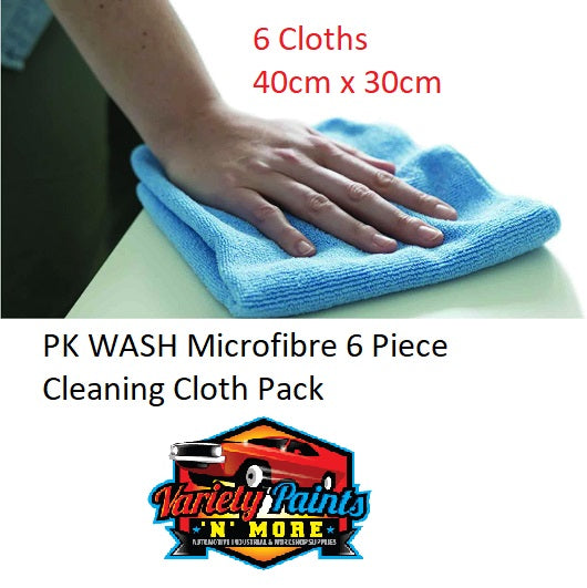 PK Wash Microfibre 6 Piece Cleaning Cloth Pack