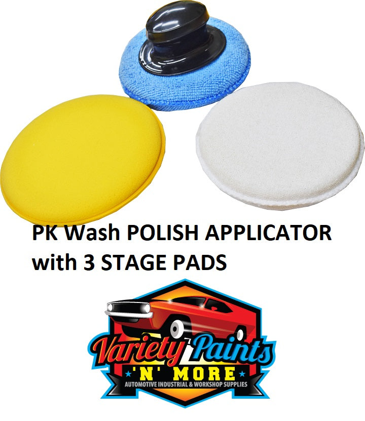 PK Wash POLISH APPLICATOR with 3 STAGE PADS