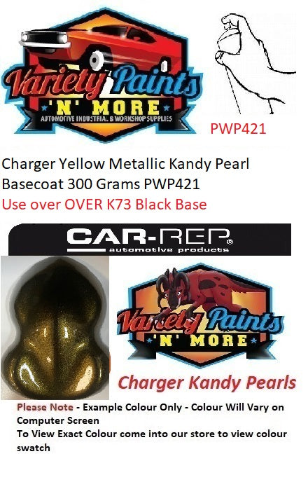 Charger Yellow Metallic Kandy Pearl Basecoat 300 Grams PWP421