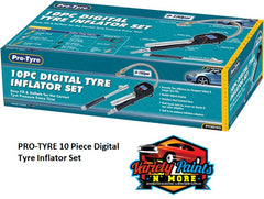 PRO-TYRE 10 Piece Digital Tyre Inflator Set