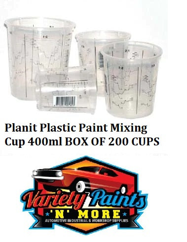 Planit Plastic Paint Mixing Cups 400ml Box of 200
