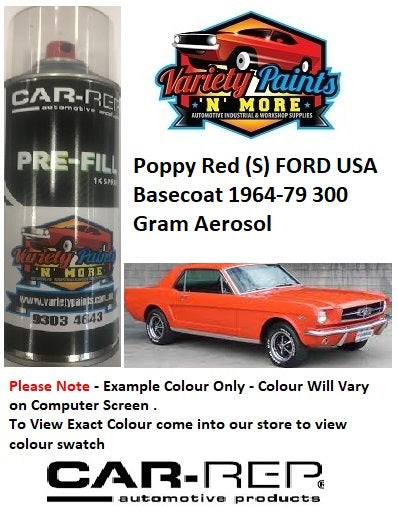 Poppy Red (S) FORD USA Basecoat 1969-75 Aerosol Paint 300 Grams