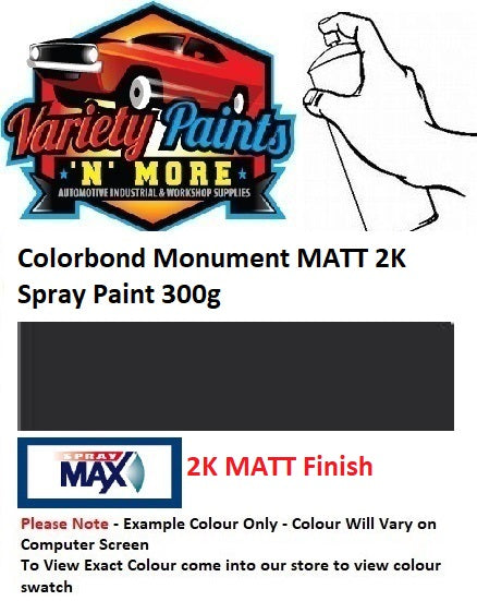 Colorbond Monument MATT 2K Spray Paint 300g