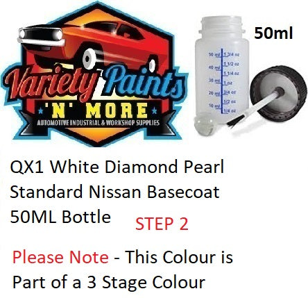 QX1 White Diamond Pearl Standard Nissan Basecoat  50ML Bottle