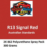 Variety Paints 2K R13 Signal Red Aust Std Aerosol 300 Grams 862 Polyurethane 