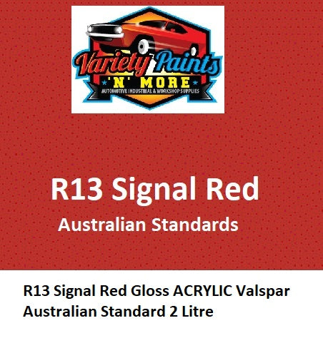 R13 Signal Red ACRYLIC Australian Standard 2 Litres