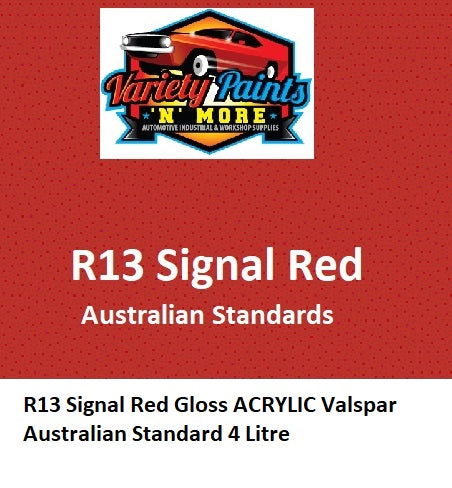 R13 Signal Red ACRYLIC Australian Standard 4 Litres