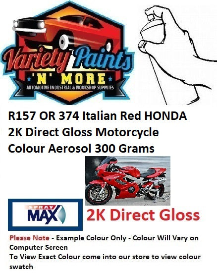 R157 OR 374 Italian Red HONDA 2K Direct Gloss Motorcycle Colour Aerosol 300 Grams