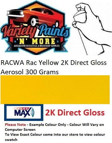 RACWA RAC Yellow 2K Direct Gloss Aerosol 300 Grams