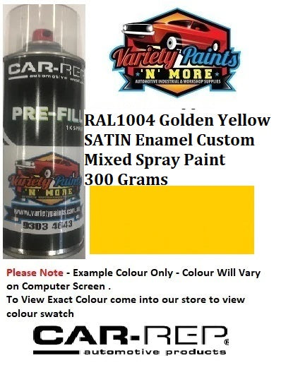 RAL1004 Golden Yellow Satin Enamel Custom Mixed Spray Paint 300 Grams