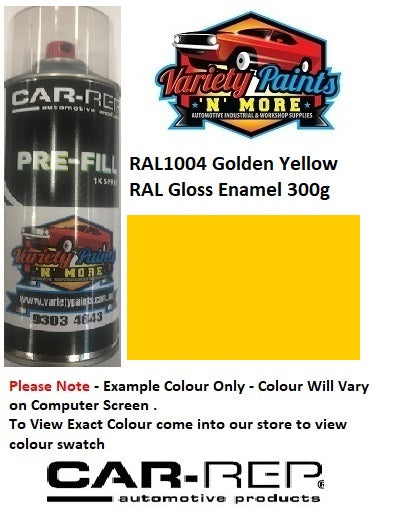 RAL1004 Golden Yellow Gloss Enamel Custom Mixed Spray Paint 300 Grams
