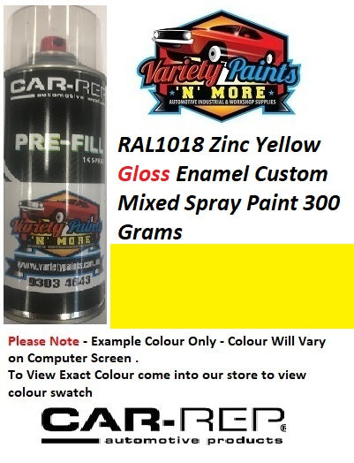 RAL1018 Zinc Yellow Gloss Enamel Custom Mixed Spray Paint 300 Grams 7IS 87A