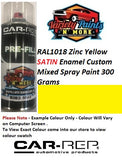 RAL1018 Zinc Yellow SATIN Enamel Custom Mixed Spray Paint 300 Grams