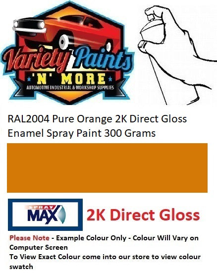 RAL2004 Pure Orange 2K Direct Gloss Enamel Spray Paint 300 Grams