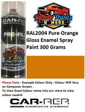 RAL2004 Pure Orange Gloss Enamel Spray Paint 300 Grams 
