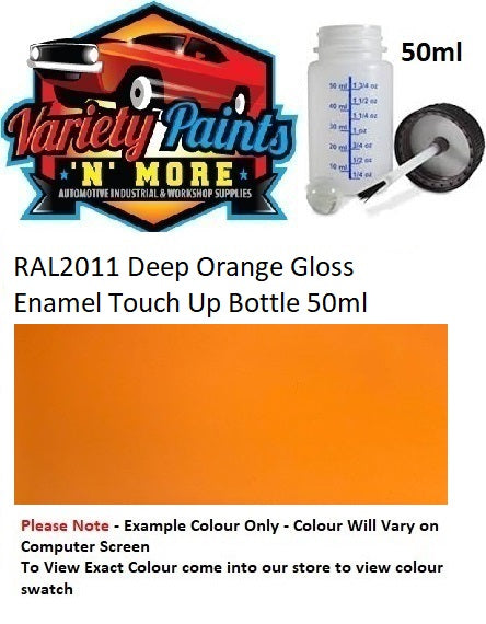 RAL2011 Deep Orange Gloss Enamel Touch Up Bottle 50ml