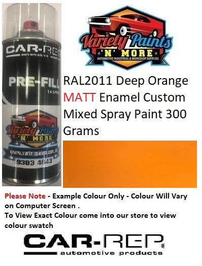 RAL2011 Deep Orange MATT Enamel Custom Mixed Spray Paint 300 Grams