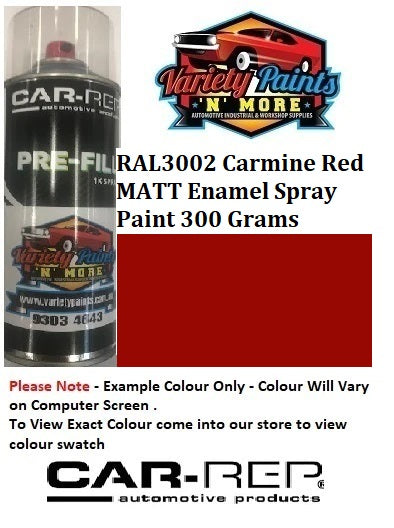 RAL3002 Carmine Red MATT Enamel Spray Paint 300 Grams