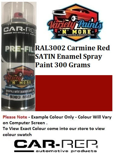 RAL3002 Carmine Red SATIN Enamel Spray Paint 300 Grams