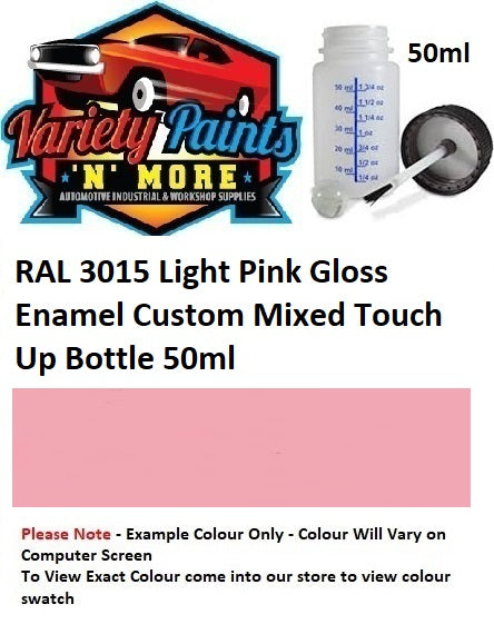 RAL3015 Light Pink Gloss Enamel Custom Mixed Touch Up Bottle 50ml