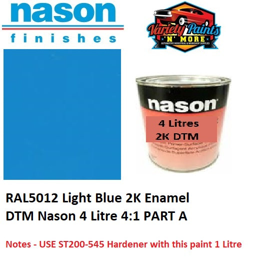 RAL5012 Light Blue 2K Enamel DTM Nason 4 Litre