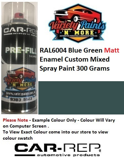 RAL6004 Blue Green MATT Enamel Custom Mixed Spray Paint 300 Grams