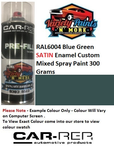 RAL6004 Blue Green SATIN Enamel Custom Mixed Spray Paint 300 Grams
